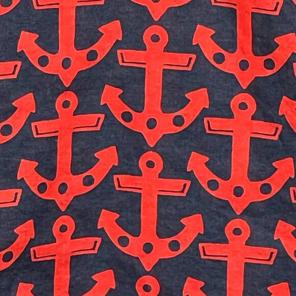 Vineyard Vines Top Women Size XS Red/Blue Anchor Print Pullover 100% Cotton - Picture 4 of 11